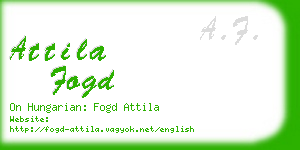 attila fogd business card